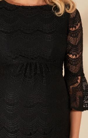 JANE LACE DRESS + BELT BLACK