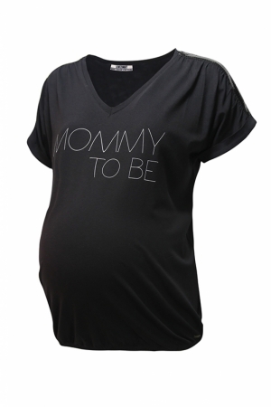 SHIRT MOMMY TO BE 004 BLACK