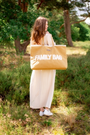 FAMILY BAG SUEDE LOOK MOUTON CAMEL