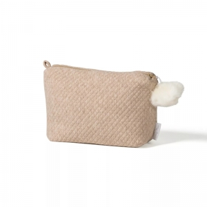 FELINE TOILETTAS MET POMPON CAMEL/BEIGE