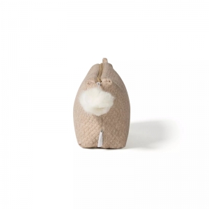 FELINE TOILETTAS MET POMPON CAMEL/BEIGE