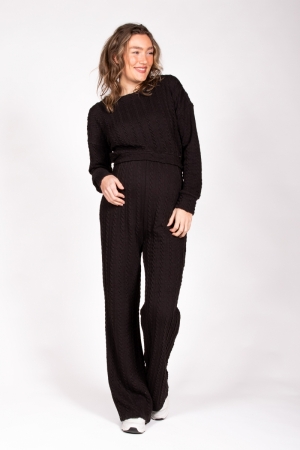 SWEATER CABLE 004 BLACK