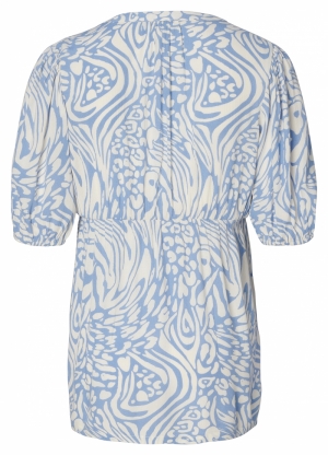 KENSI NURSING BLOUSE SS  N193 CORNFLOWER