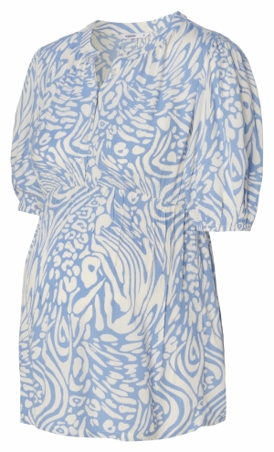 KENSI NURSING BLOUSE SS  N193 CORNFLOWER