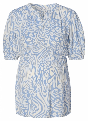 KENSI NURSING BLOUSE SS  N193 CORNFLOWER