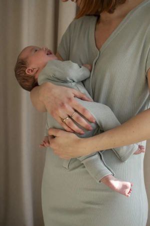 RIB DRESS BAMBOO MINT
