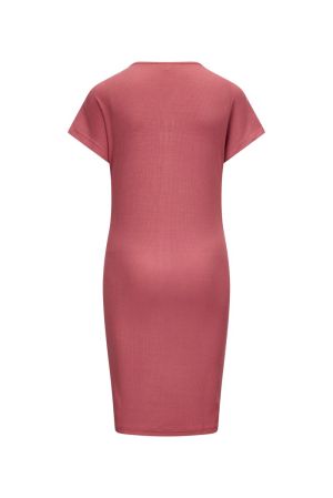 RIB DRESS BAMBOO BLUSH
