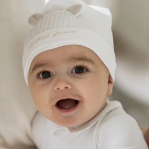 BONNET XL TEDDY 0135 WHITE BEIG