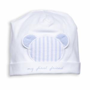 BONNET XL TEDDY 0167 WHITE AZUR