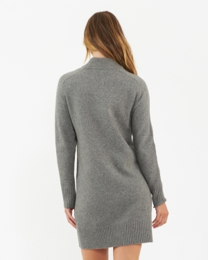 BROOK KNIT SWEATER DRESS GREY MARBLE