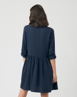 DEMI TENCEL DRESS NAVY