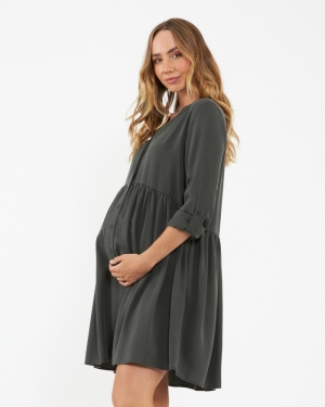 DEMI TENCEL DRESS OLIVE