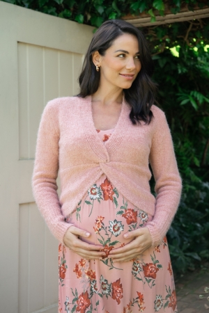 NALA KNOT FRONT KNIT DUSTY PINK