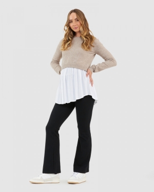 SANDY DETACHABLE NURSING KNIT LATTE