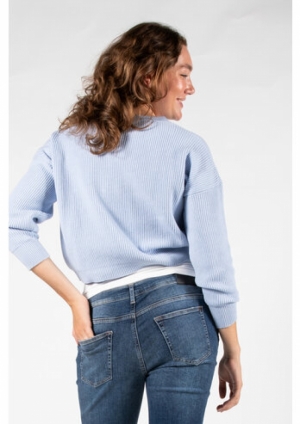 KNIT CROPPED BLEU