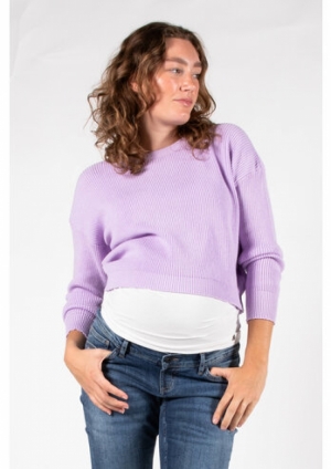 KNIT CROPPED LILAC