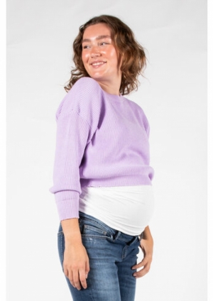 KNIT CROPPED LILAC