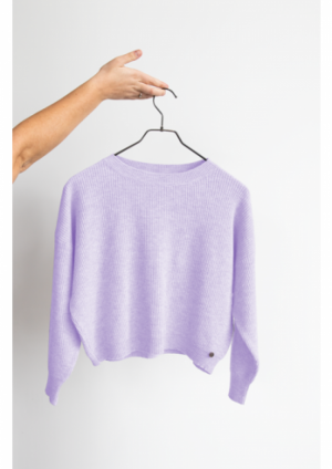 KNIT CROPPED LILAC