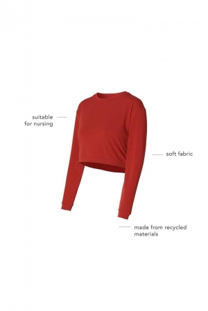 SUND NURSING TOP LS N256 RED OCHRE