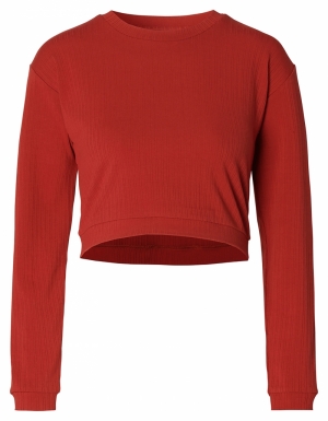 SUND NURSING TOP LS N256 RED OCHRE