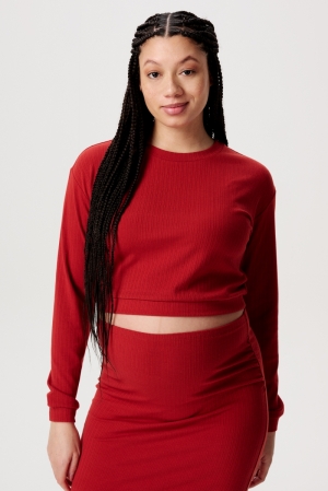 SUND NURSING TOP LS N256 RED OCHRE