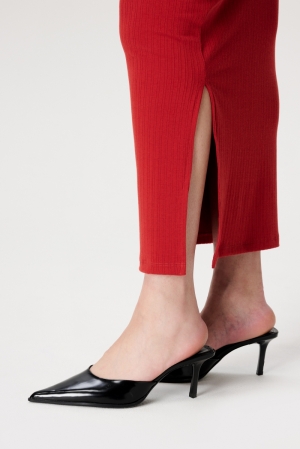 LOPPI RIB SKIRT OTB N256 RED OCHRE
