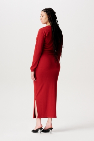 LOPPI RIB SKIRT OTB N256 RED OCHRE