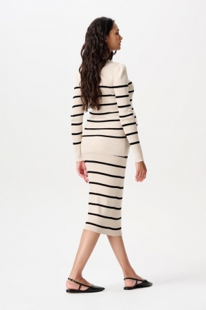 KOLARI KNIT SKIRT OTB STRIPE N147 LIGHT SAND