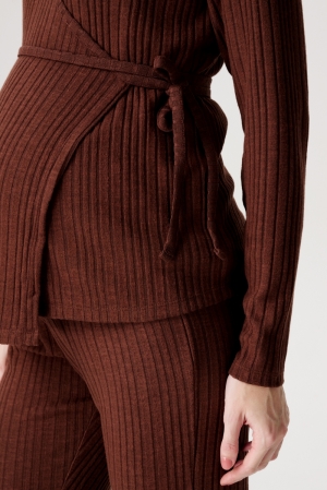 POSIO NURSING WRAP TOP LS N113 CAPPUCINO