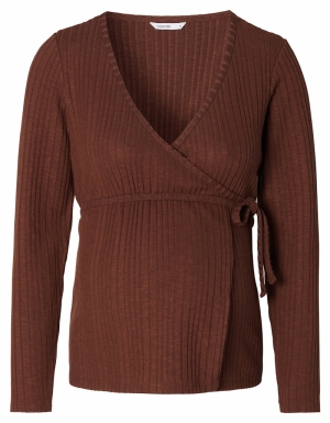 POSIO NURSING WRAP TOP LS N113 CAPPUCINO