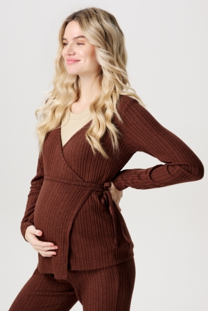 POSIO NURSING WRAP TOP LS N113 CAPPUCINO