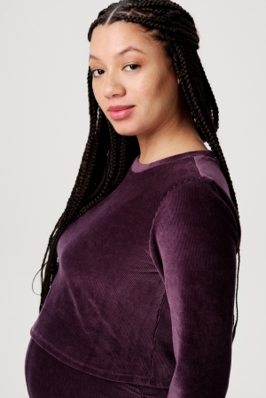 ESPOO NURSING TOP LS N259 PLUM PERFE
