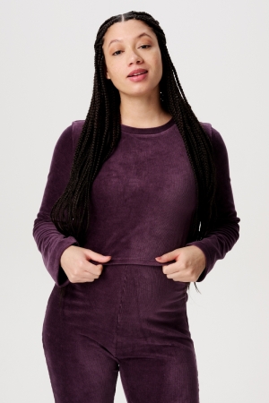 ESPOO NURSING TOP LS N259 PLUM PERFE