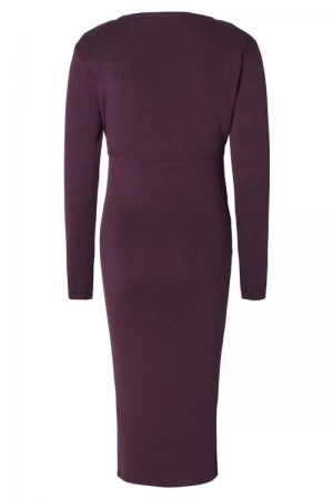 JALEESA NURSING 2-PIECE DRESS  N259 PLUM PERFE