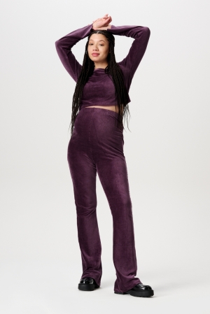 KOKAR FLARED PANTS OTB N259 PLUM PERFE
