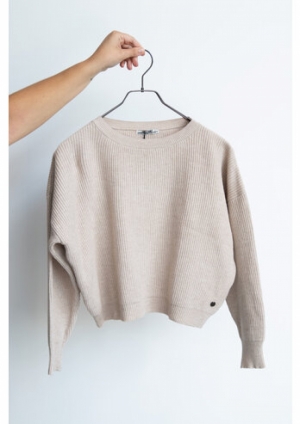 KNIT CROPPED 050 SAND