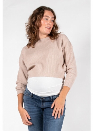 KNIT CROPPED 050 SAND