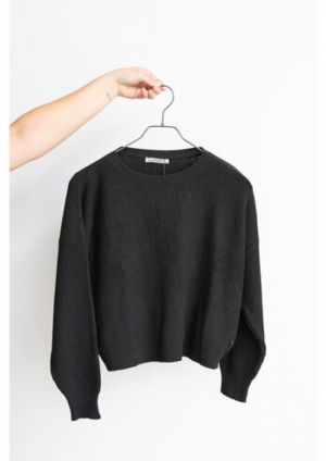 KNIT CROPPED 004 BLACK