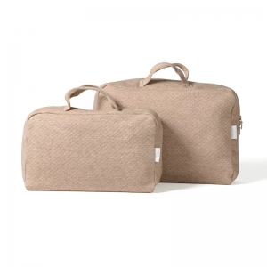 BABS LARGE LOGEERKOFFER CAMEL/BEIGE