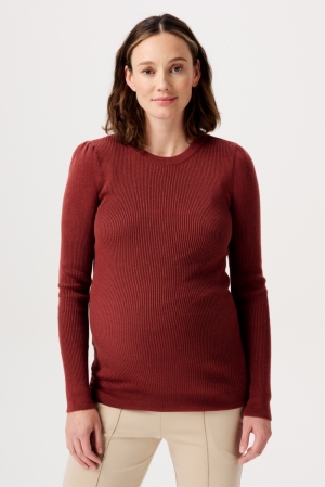 ZANA KNIT PULLOVER LS N144 SABLE