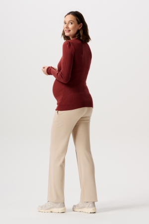 ZANA KNIT PULLOVER LS N144 SABLE