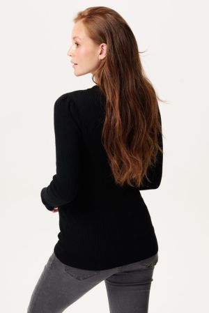 ZANA KNIT PULLOVER LS P090 BLACK