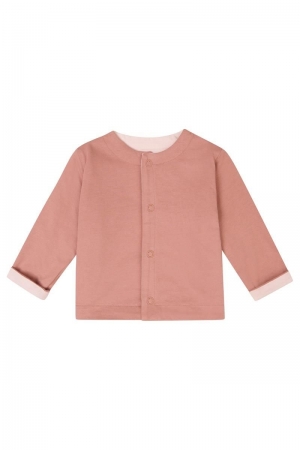 NOWRA REVERSIBLE CARDIGAN P778 SMOKE ROSE