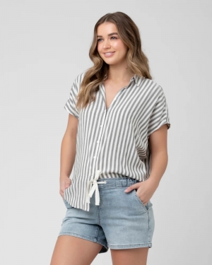 ADA RELAXED SHIRT BLACK/WHITE