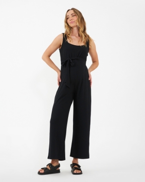 BOBBY RIB JUMPSUIT BLACK