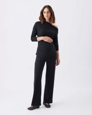 CINDY RIB PANT BLACK