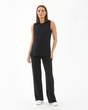 CINDY RIB PANT BLACK