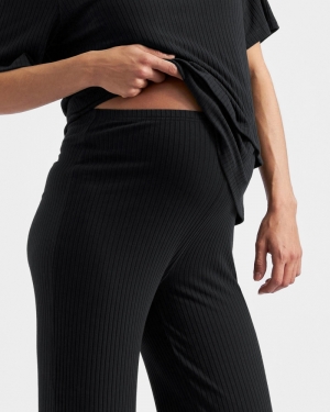 CINDY RIB PANT BLACK