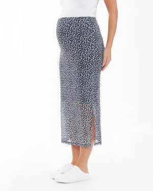 KARA MESH SKIRT NAVY
