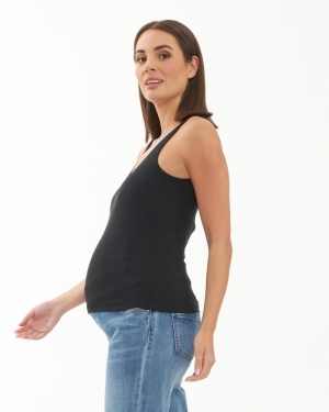 LUXE KNIT TANK TOP BLACK